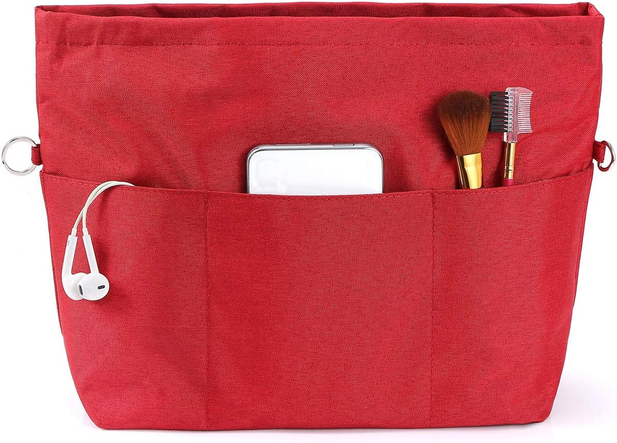 Purse Organizer Insert for Handbags,Tote Bag Organizer Insert with Zipper Bag,Premium Handbag Organizer Inside Liner for Women