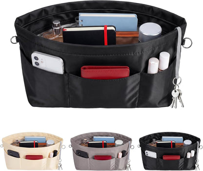 Purse Organizer Insert for Handbags,Tote Bag Organizer Insert with Zipper Bag,Premium Handbag Organizer Inside Liner for Women