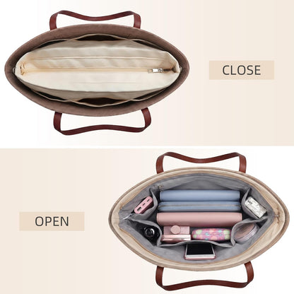 Purse Organizer Insert for Handbags,Tote Bag Organizer Insert with Zipper Bag,Premium Handbag Organizer Inside Liner for Women