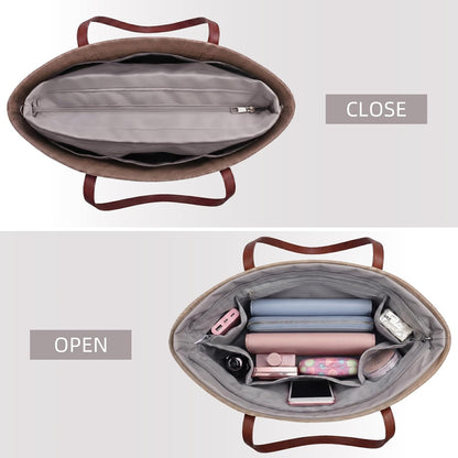 Purse Organizer Insert for Handbags,Tote Bag Organizer Insert with Zipper Bag,Premium Handbag Organizer Inside Liner for Women