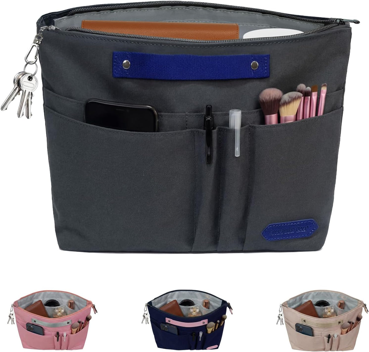 Purse Organizer Insert for Handbags,Tote Bag Organizer Insert with Zipper Bag,Premium Handbag Organizer Inside Liner for Women