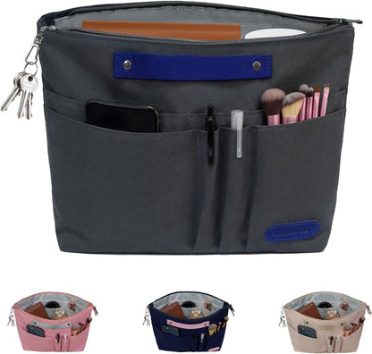 Purse Organizer Insert for Handbags,Tote Bag Organizer Insert with Zipper Bag,Premium Handbag Organizer Inside Liner for Women