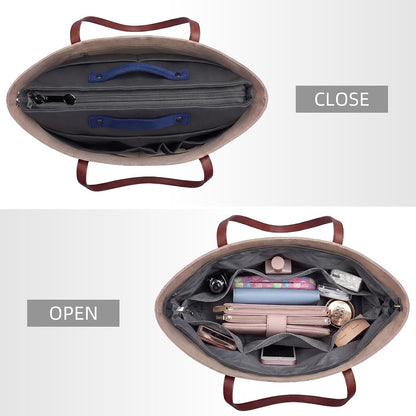Purse Organizer Insert for Handbags,Tote Bag Organizer Insert with Zipper Bag,Premium Handbag Organizer Inside Liner for Women