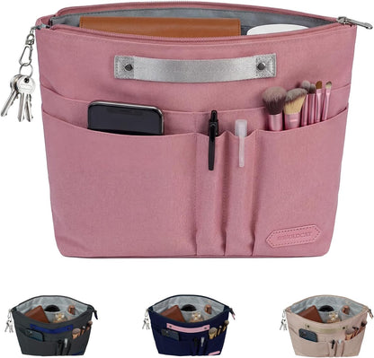 Purse Organizer Insert for Handbags,Tote Bag Organizer Insert with Zipper Bag,Premium Handbag Organizer Inside Liner for Women