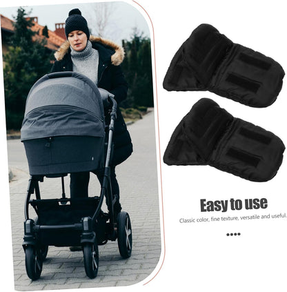 Winter Windproof Stroller Hand Insulated and Warm Pushchair Gloves for Cold Weather Detachable Design for Easy Attachment for Men and Women
