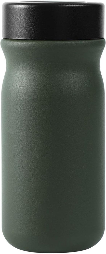 Small 11 oz Vacuum Insulated Stainless Steel Bottle – Leakproof Coffee Flask with 316 Interior, Compact for Tea & Water, Travel Mug for Commute
