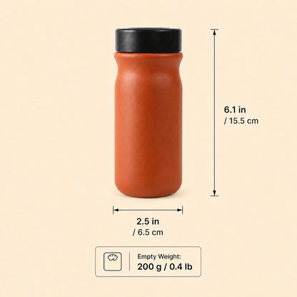 Small 11 oz Vacuum Insulated Stainless Steel Bottle – Leakproof Coffee Flask with 316 Interior, Compact for Tea & Water, Travel Mug for Commute