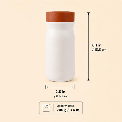 Small 11 oz Vacuum Insulated Stainless Steel Bottle – Leakproof Coffee Flask with 316 Interior, Compact for Tea & Water, Travel Mug for Commute