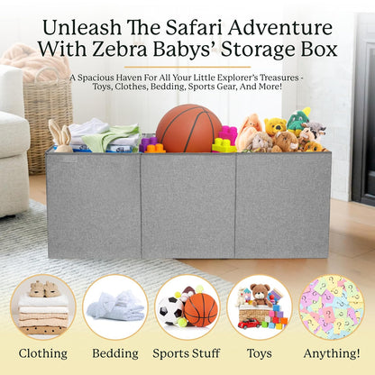 Extra Large Toy Box Chest for Kids — Collapsible Toy Storage Organizer with Lid, 40" Wide, Removable Dividers, Boys & Girls