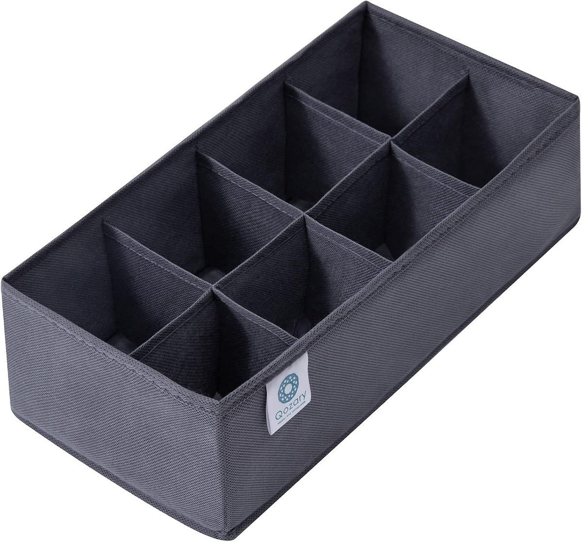 3 Pack Sock Underwear Drawer Organizer Dividers, Non-Woven Fabric Collapsible Cabinet Closet Storage Boxes for Clothes, Socks, Lingerie, Underwear, Tie, Belt, Baby, Bedroom (Gray, 6 Cells)