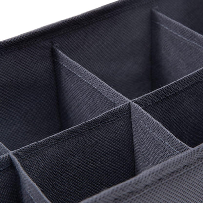 3 Pack Sock Underwear Drawer Organizer Dividers, Non-Woven Fabric Collapsible Cabinet Closet Storage Boxes for Clothes, Socks, Lingerie, Underwear, Tie, Belt, Baby, Bedroom (Gray, 6 Cells)