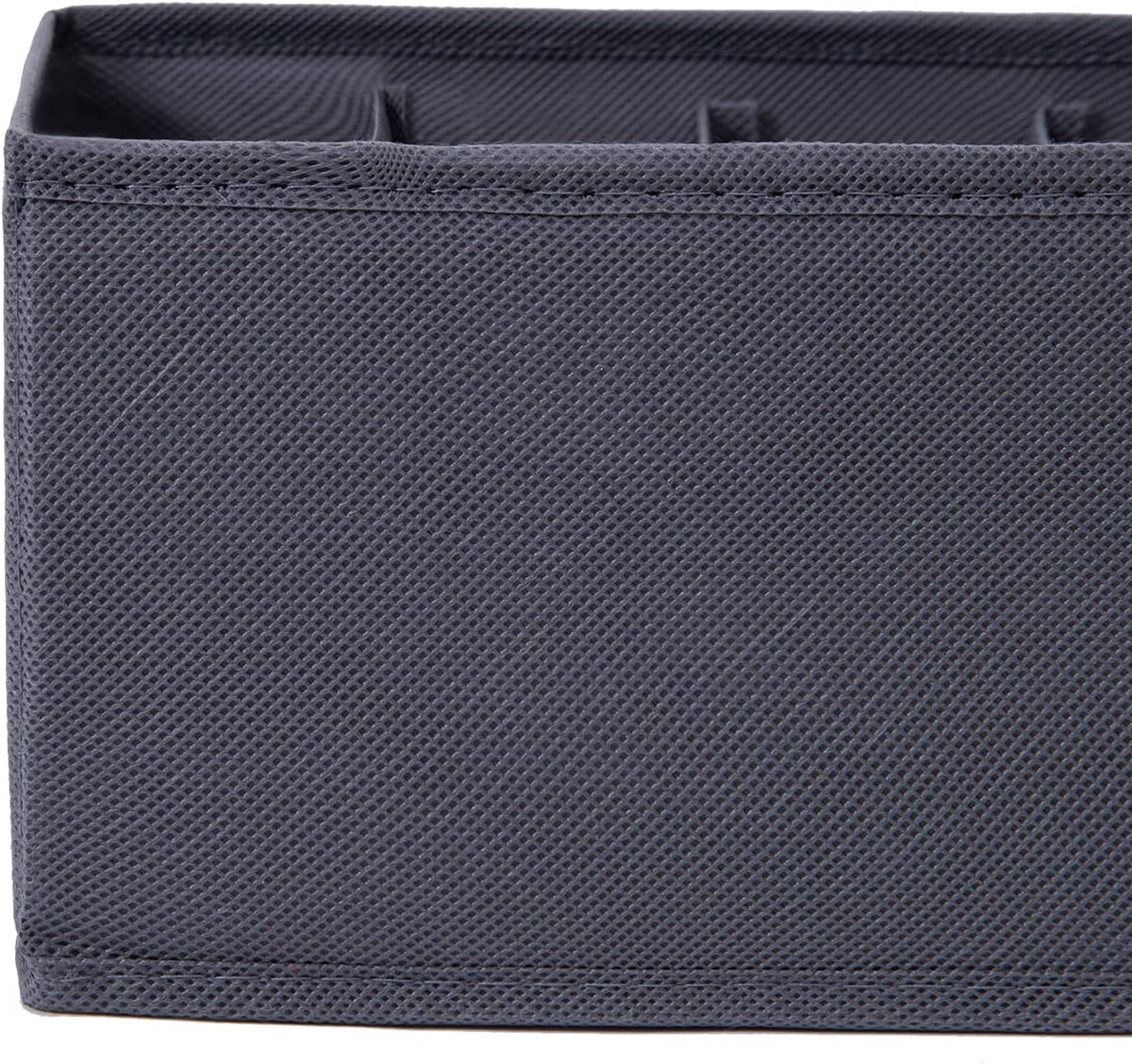 3 Pack Sock Underwear Drawer Organizer Dividers, Non-Woven Fabric Collapsible Cabinet Closet Storage Boxes for Clothes, Socks, Lingerie, Underwear, Tie, Belt, Baby, Bedroom (Gray, 6 Cells)