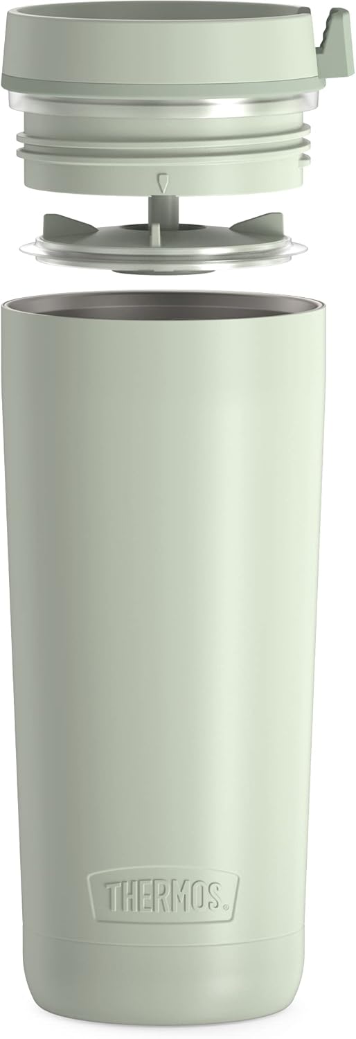 ALTA SERIES Stainless Steel Tumbler 18 Ounce, Matte Steel/Espresso Black