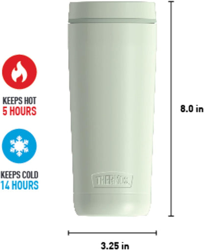 ALTA SERIES Stainless Steel Tumbler 18 Ounce, Matte Steel/Espresso Black