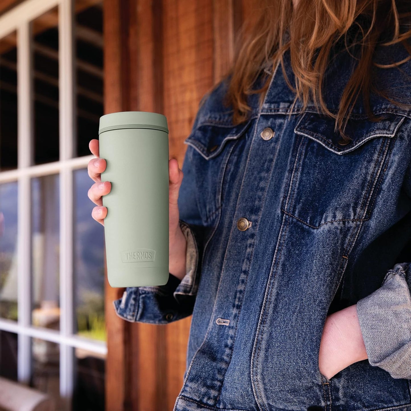ALTA SERIES Stainless Steel Tumbler 18 Ounce, Matte Steel/Espresso Black