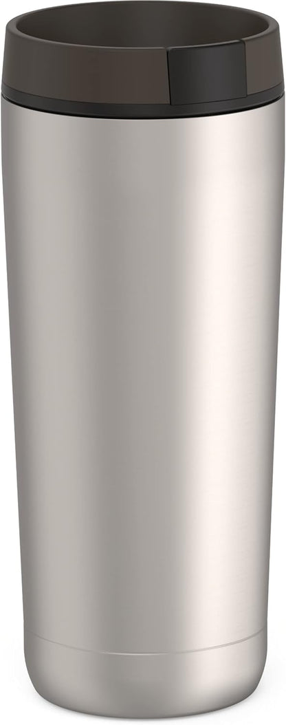 ALTA SERIES Stainless Steel Tumbler 18 Ounce, Matte Steel/Espresso Black