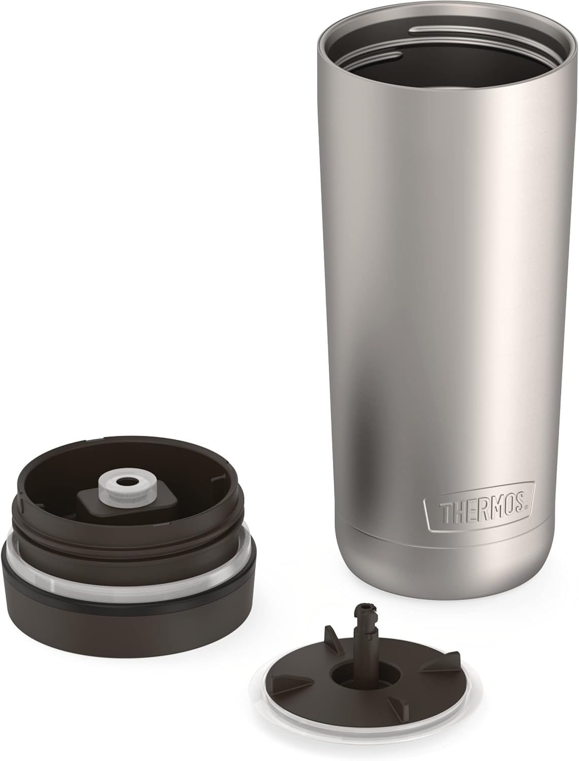 ALTA SERIES Stainless Steel Tumbler 18 Ounce, Matte Steel/Espresso Black
