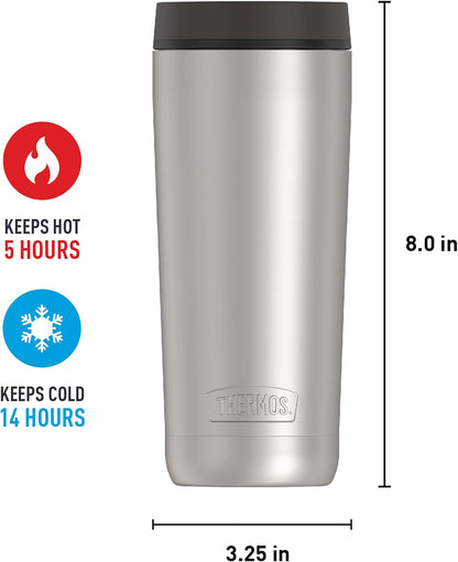 ALTA SERIES Stainless Steel Tumbler 18 Ounce, Matte Steel/Espresso Black
