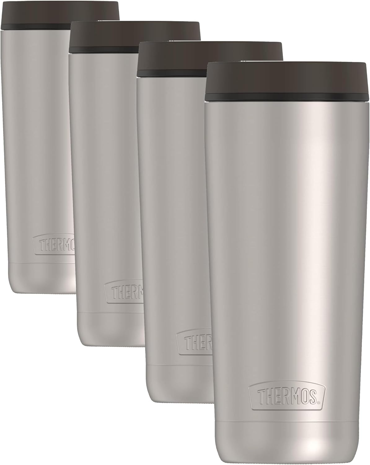 ALTA SERIES Stainless Steel Tumbler 18 Ounce, Matte Steel/Espresso Black