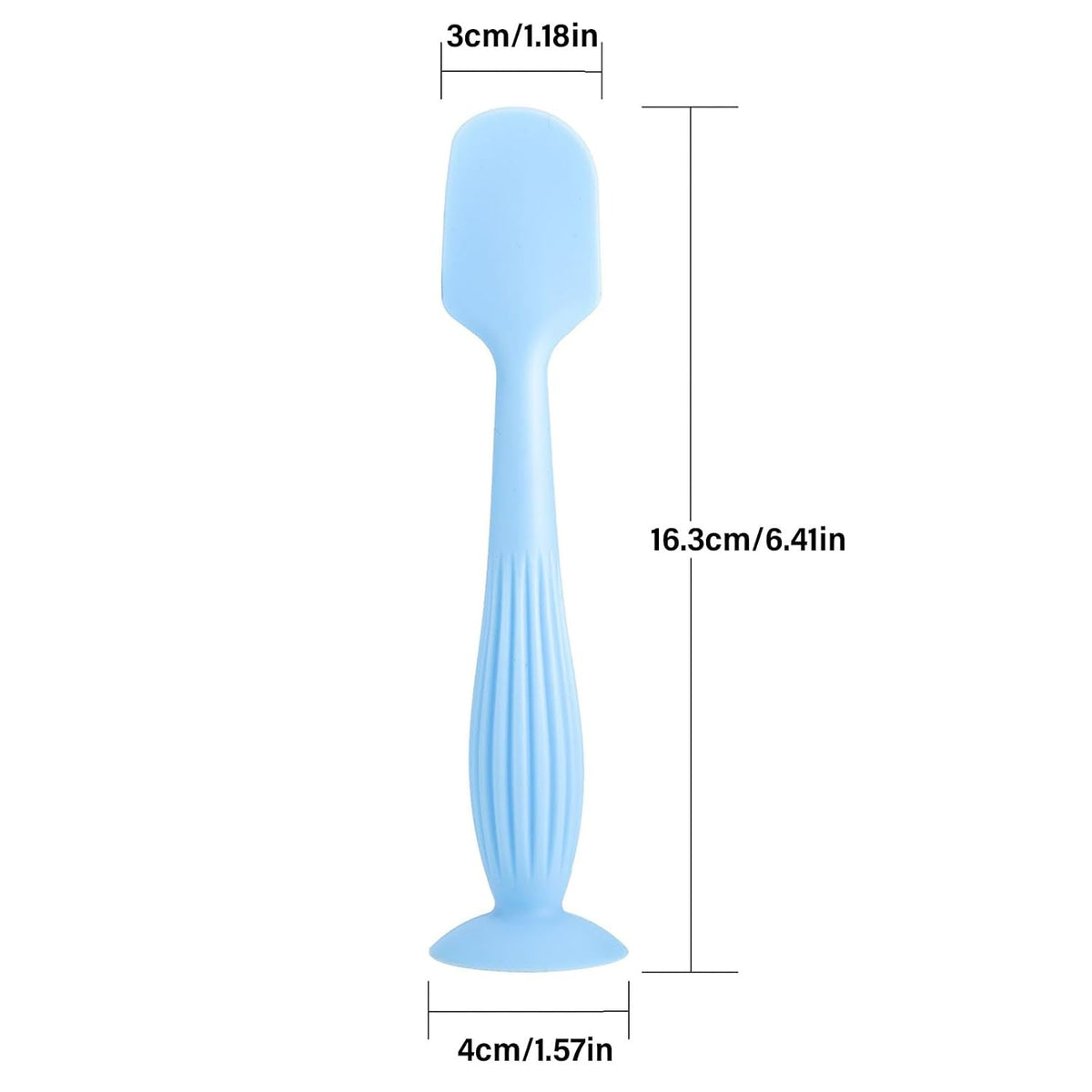 Soft Silicone Diaper Cream Spatula Portable Handheld Scraping Spoon with Suction Base for Gentle Baby