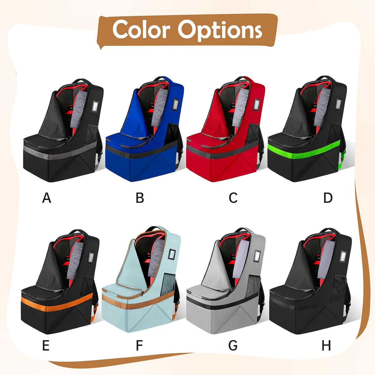 Padded Car Seat Travel Bag Backpack, Toddler Travel Essentials