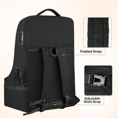 Padded Car Seat Travel Bag Backpack, Toddler Travel Essentials