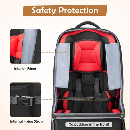Padded Car Seat Travel Bag Backpack, Toddler Travel Essentials