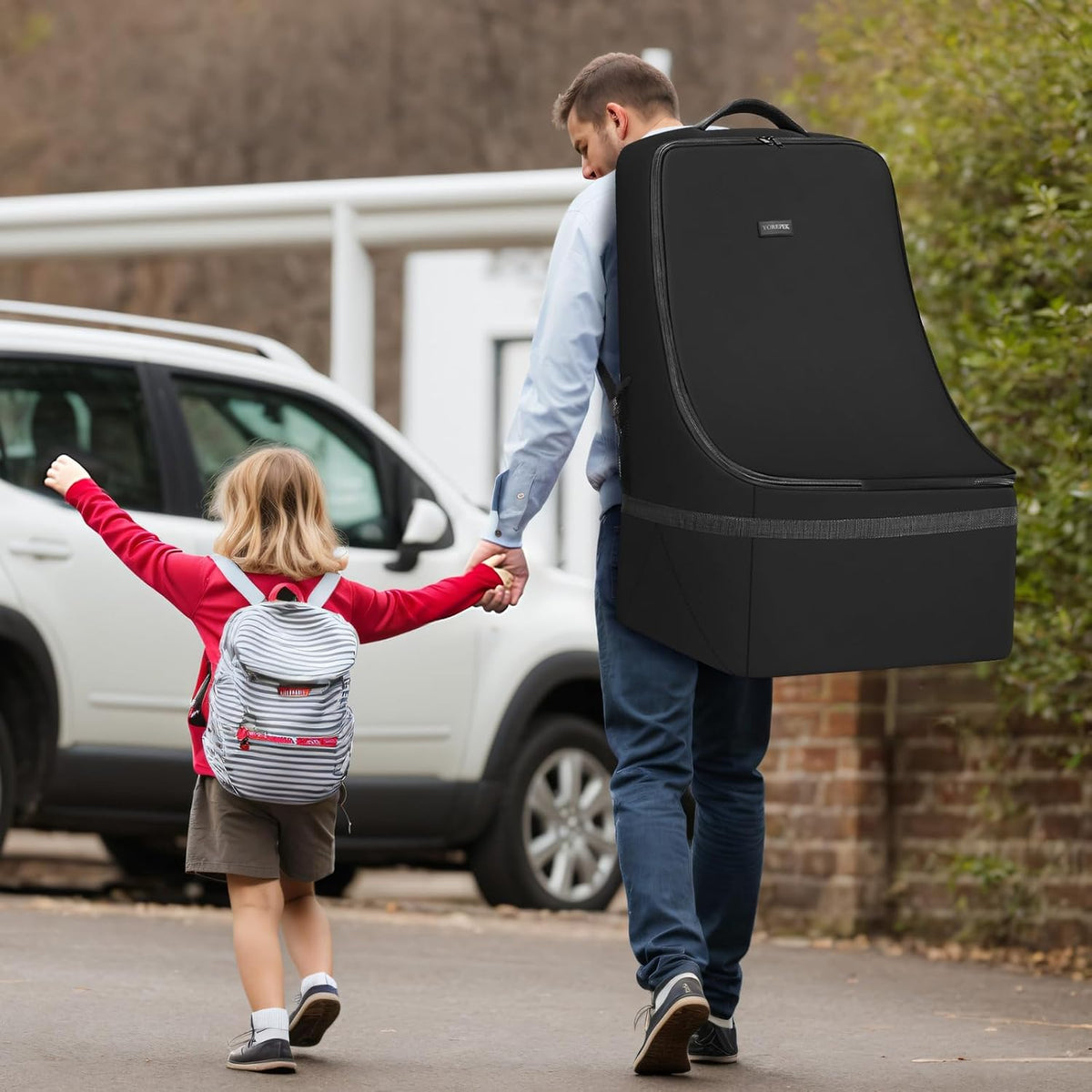Padded Car Seat Travel Bag Backpack, Toddler Travel Essentials