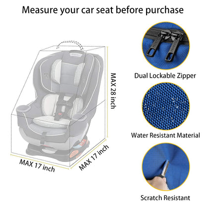 Padded Car Seat Travel Bag Backpack, Toddler Travel Essentials