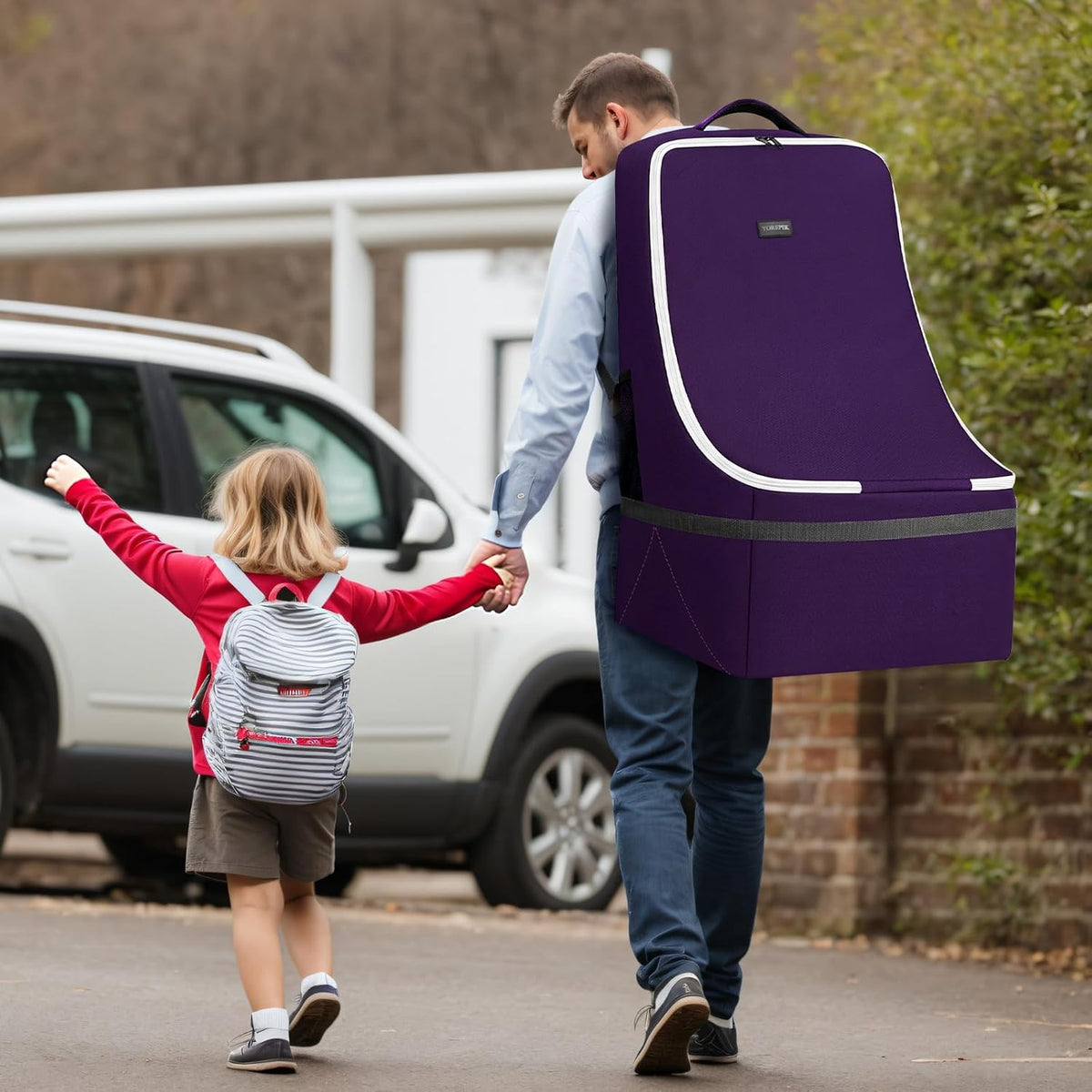 Padded Car Seat Travel Bag Backpack, Toddler Travel Essentials