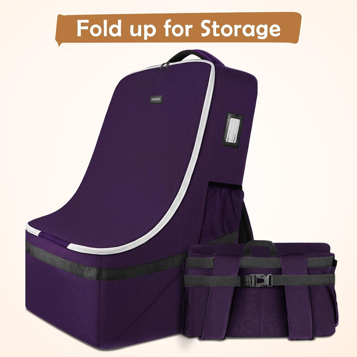 Padded Car Seat Travel Bag Backpack, Toddler Travel Essentials
