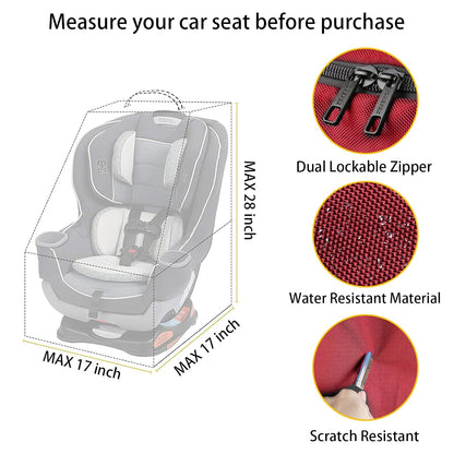 Padded Car Seat Travel Bag Backpack, Toddler Travel Essentials