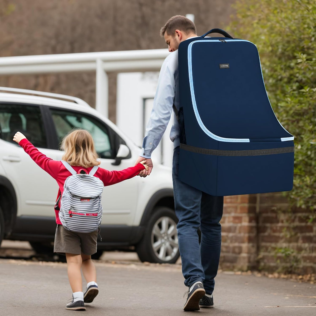 Padded Car Seat Travel Bag Backpack, Toddler Travel Essentials
