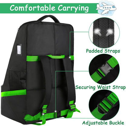 Padded Car Seat Travel Bag Backpack, Toddler Travel Essentials