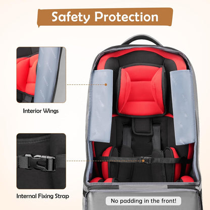 Padded Car Seat Travel Bag Backpack, Toddler Travel Essentials