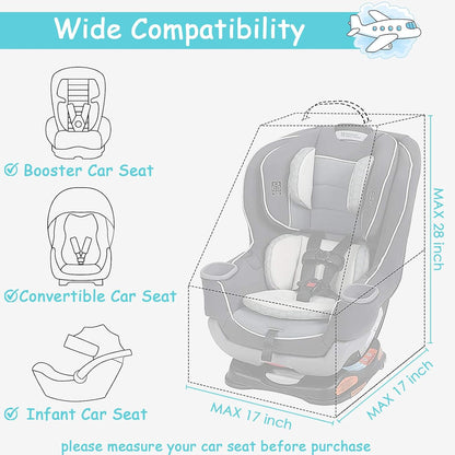 Padded Car Seat Travel Bag Backpack, Toddler Travel Essentials