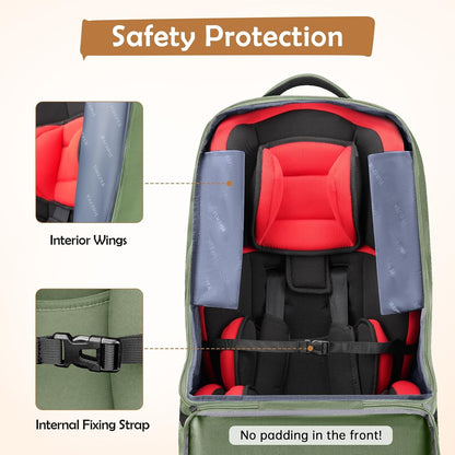 Padded Car Seat Travel Bag Backpack, Toddler Travel Essentials