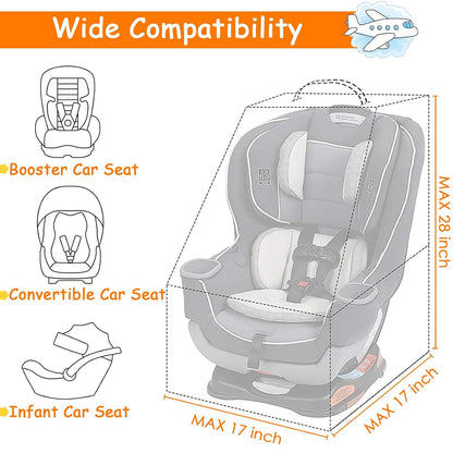 Padded Car Seat Travel Bag Backpack, Toddler Travel Essentials