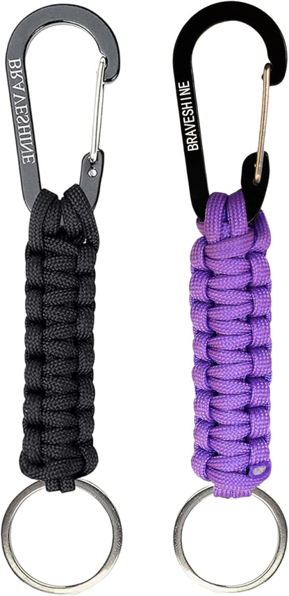 Paracord Keychain Hook Carabiner Clip | D Ring Lanyard Hanger