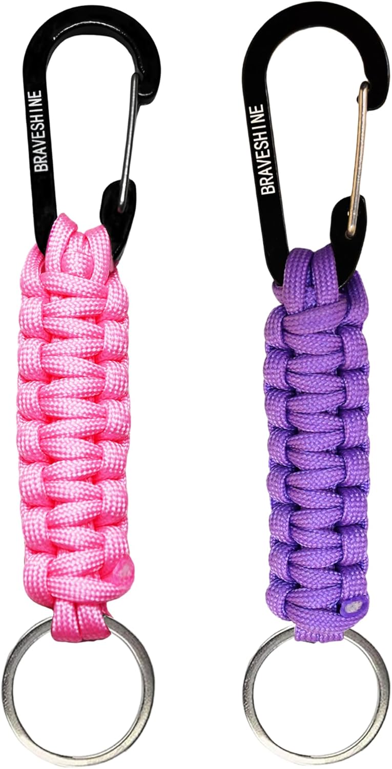 Paracord Keychain Hook Carabiner Clip | D Ring Lanyard Hanger