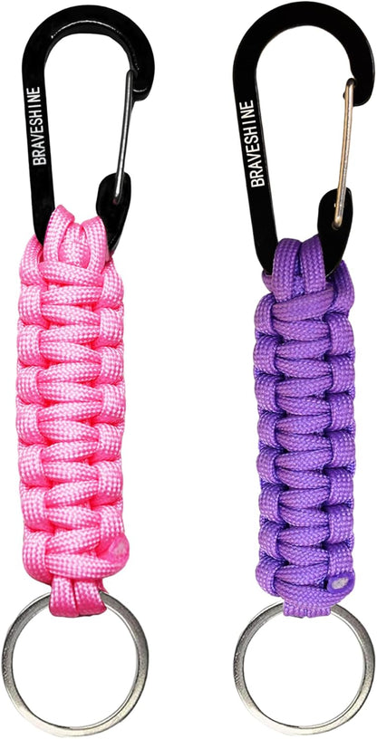 Paracord Keychain Hook Carabiner Clip | D Ring Lanyard Hanger