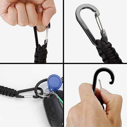 Paracord Keychain Hook Carabiner Clip | D Ring Lanyard Hanger
