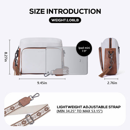 POIUGOYA Leather Crossbody Bag for Women Travel Purse Built-In RFID Wallet