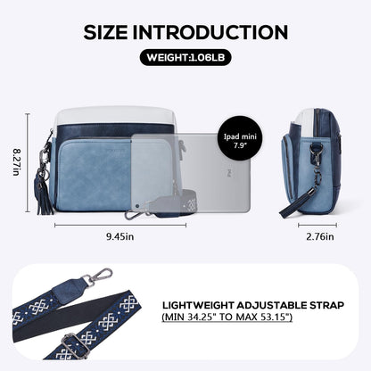 POIUGOYA Leather Crossbody Bag for Women Travel Purse Built-In RFID Wallet