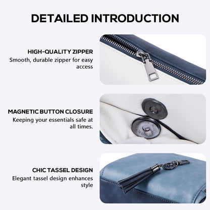 POIUGOYA Leather Crossbody Bag for Women Travel Purse Built-In RFID Wallet