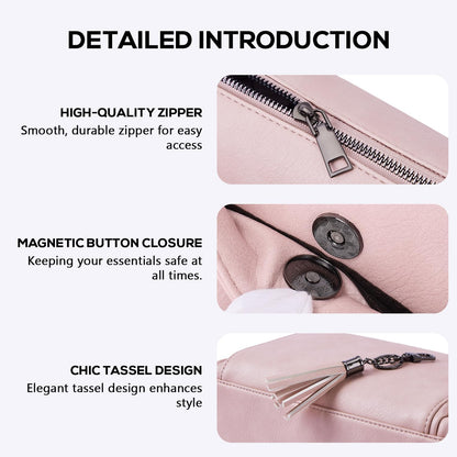 POIUGOYA Leather Crossbody Bag for Women Travel Purse Built-In RFID Wallet