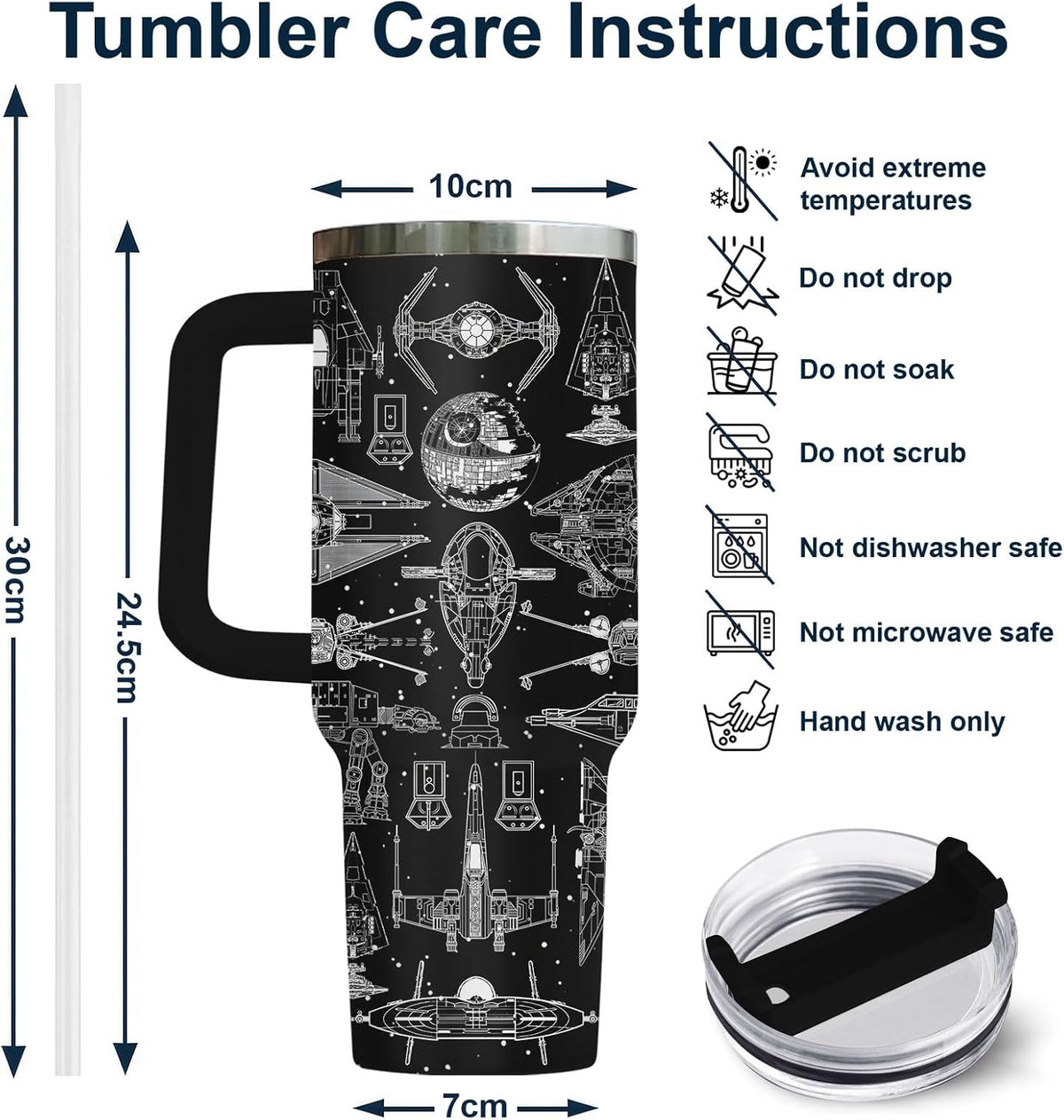 Dad Dadman Funny 40 oz Tumbler with Handle, Funny Dad Gift