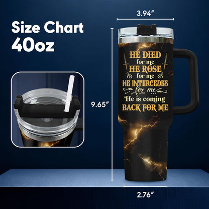 Dad Dadman Funny 40 oz Tumbler with Handle, Funny Dad Gift