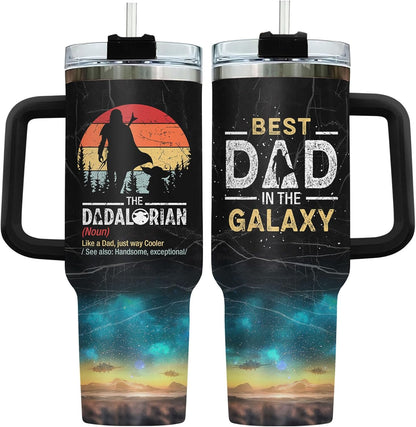 Dad Dadman Funny 40 oz Tumbler with Handle, Funny Dad Gift
