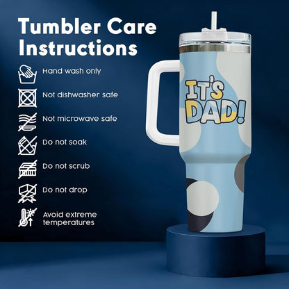 Dad Dadman Funny 40 oz Tumbler with Handle, Funny Dad Gift